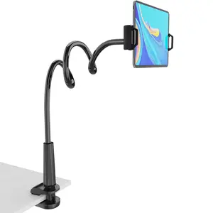 Goose neck Tablet Stand Holder, Mount Holder Clip with Grip Flexible Long Arm Gooseneck Compatible with ipad iPhone/Nintendo Switch/Samsung Galaxy Tabs/Amazon Kindle Fire HD