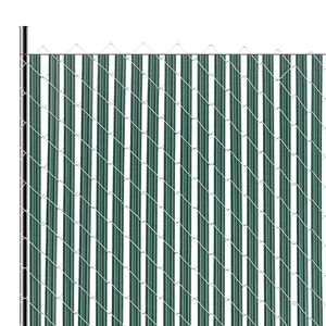 VEVOR Chain Link Fence Privacy Slats Single-Wall for 4' High Fence Bottom Lock Green