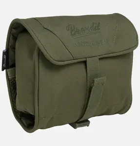 Braunfield Camping Festival Toiletry Bag Medium - 600 Denier Polyester, 1 Zip Pocket, 2 Mesh Pockets, 1 Large Fold-Zipped Pocket, Removable Mirror, Velcro Surface, Rotatable Hook, Snap Buckle, Hand Carrying Loop