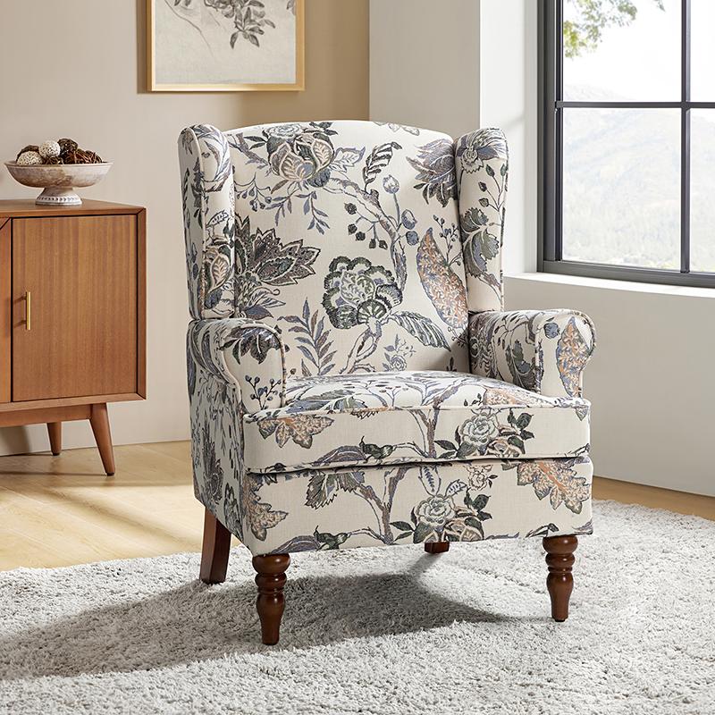 Hulala Centaurs Upholstered Armchair, Traditional Style, Upholstered in cozy fabric, Strong and Durable wooden, Soft outline, Unique pattern
