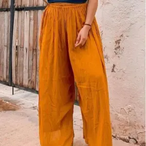 Mitla Mustard Wrap Pants - Stylish & Comfortable Design for Casual Wear - Versatile for Various Occasions