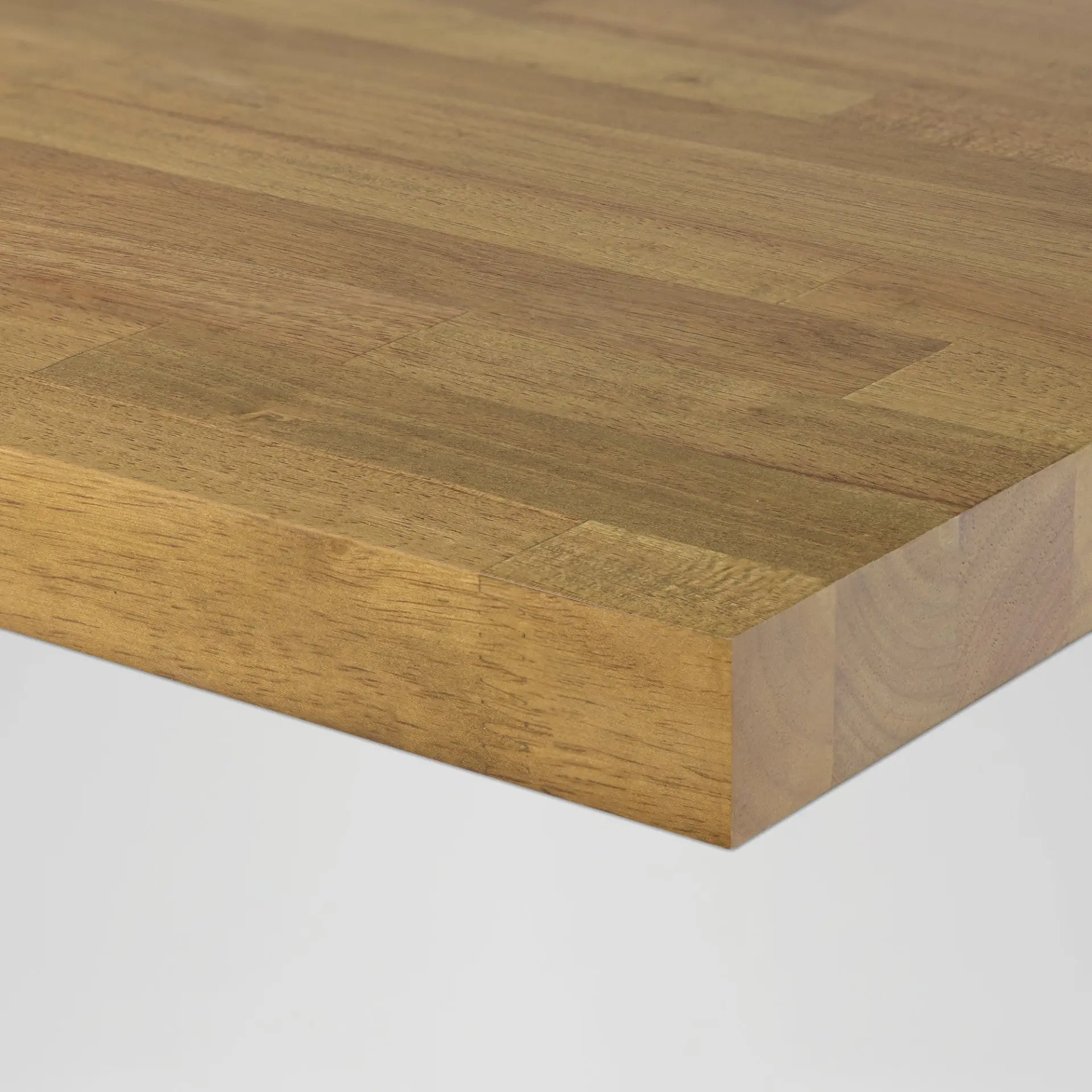 1.5 In. Thick Pre-finished Hevea Butcher Block Countertop (UV Light Brown)