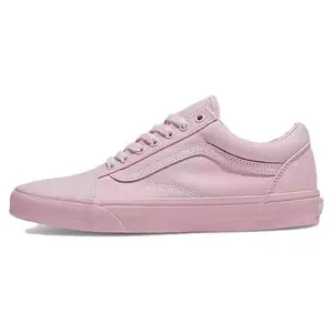 Vans Old Skool Low-Top Canvas Sneakers for Men and Women – Round Toe, Slip-Resistant, Durable, Pink Verifiable, with credentials and supporting global authentication
