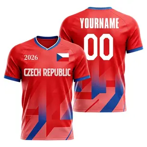 [Custom Name & Number] Personalized Czechia Soccer Jersey, Custom Czech Republic Football Shirt with Name Number, Czech National Team Jersey, Fan Apparel, Custom Soccer Shirt for Men Women, Football Supporter Gift, Match Day Jersey