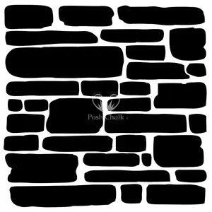 Posh Chalk Stencil Brick Wall