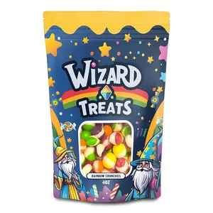Amazing Botanicals Wizard Treats Freeze-Dried Candy - Rainbow Mix Flavor Crunchy Bits, Resealable 4oz Bag, Ideal for Party Snacking