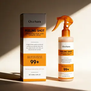 Kojic Turmeric Exfoliating Spray, Gentle Body Scrub, Improves Roughness, Hydrating Moisturizing Ingredients, Suitable for Sensitive Skin, Full-Body Care