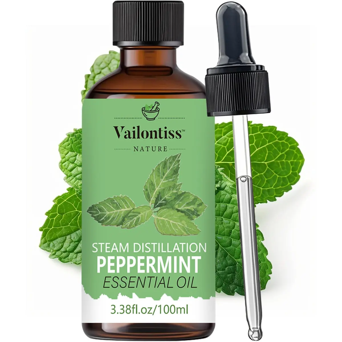 Cooling Peppermint Essential Oil 100ml, Natural Oils, Soothe Oil, Skin Tightening Oil for Hair & Scalp Care, Aromatherapy Diffuser, Massage Oil, Skin Care and Mosquito Repellent