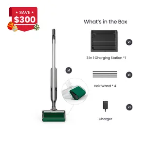 Moprobo M2 Turbo Cordless 4-in-1 Pickup Mop for Homes & Pet Owners, Swallow Pet Hair, Food & Liquid Spills in One Pass on Hard Floors, No Clog, Self-Cleaning, 600RPM Turbo Scrub, Quiet, 80Min Runtime | Limited Time Deal
