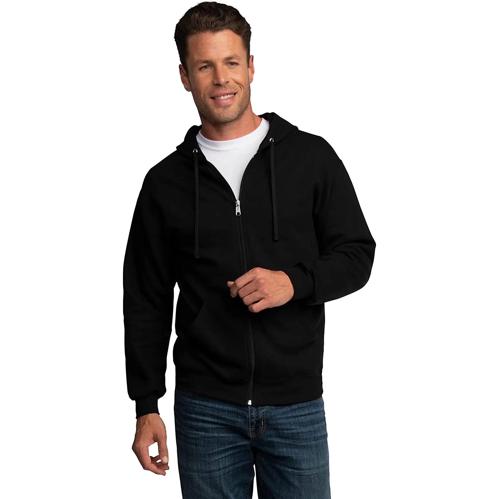 Fruit Of The Loom Mens Eversoft Fleece Full Zip Hoodie