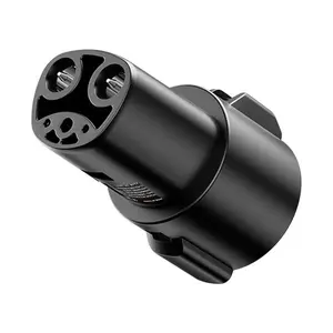 J1772 to Tesla Charger Adapter, Max 80A 280V Fast Charging for Tesla Model 3/Y/X/S with Safety Certified Charger Connecting Charging Adapter, SAE J1772 EV Adapter for Tesla Cars Only