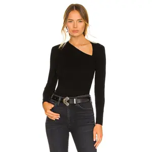 One Grey Day Leon Top in Black