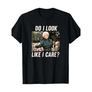 The Golden Girls - Sophia "Do I Look Like I Care?" Funny Graphic Cotton T-Shirt, Breathable Short Sleeve Casual Tee for Men, Plus Size L-5XL, Perfect for Halloween & Christmas Gifts, PLUS SIZE y2k  outfits  men time  double print   Vintage Metalcore