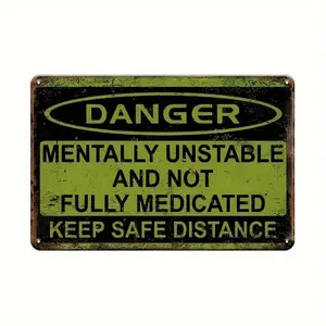 Retro letter patterned metal plaque, interesting quotes, waterproof and durable logo, home living room and bedroom mural decoration, home decoration products, decorative plaques, home office decoration