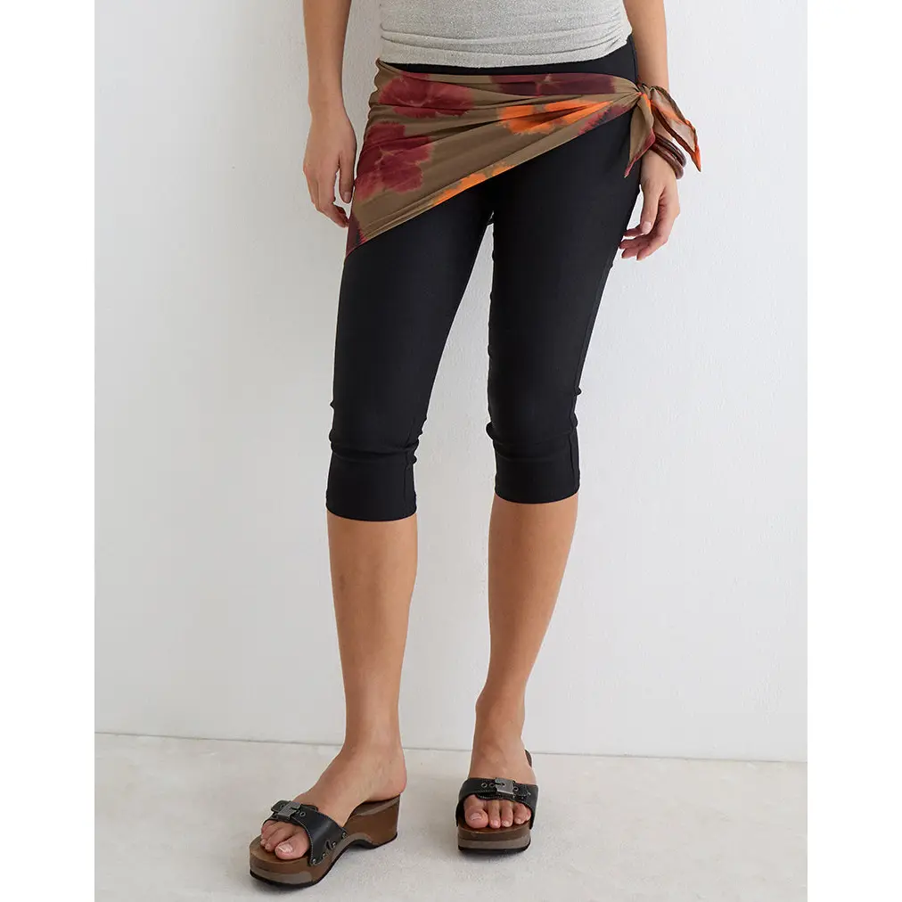 Arpi Square Scarf in Chiffon Petals Script Olive
