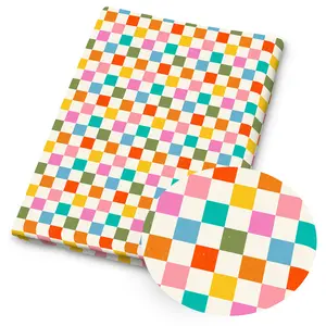 1 piece of colourful checked print pattern fabric – 59 x 19.68 inches (150 x 50 cm) pre-cut polyester fabric – suitable for DIY sewing, scrapbooking, tablecloths, home decor and crafts