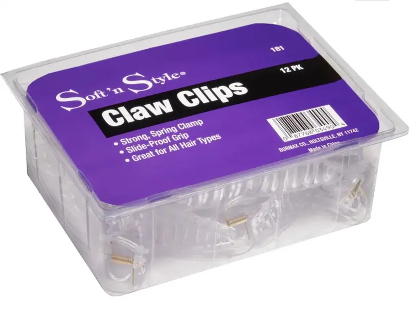 Soft Style Claw Clips 12 Pk
