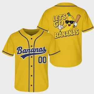 Personalized Bananas Team Baseball Jersey, Funny Bananas Jersey, Let's Go Bananas Jersey, Custom Team Name Number, Gifts For Savannah Fan