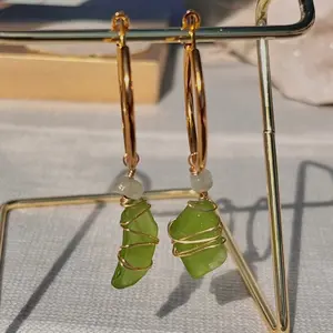 OG Kush- Sea Glass Earrings