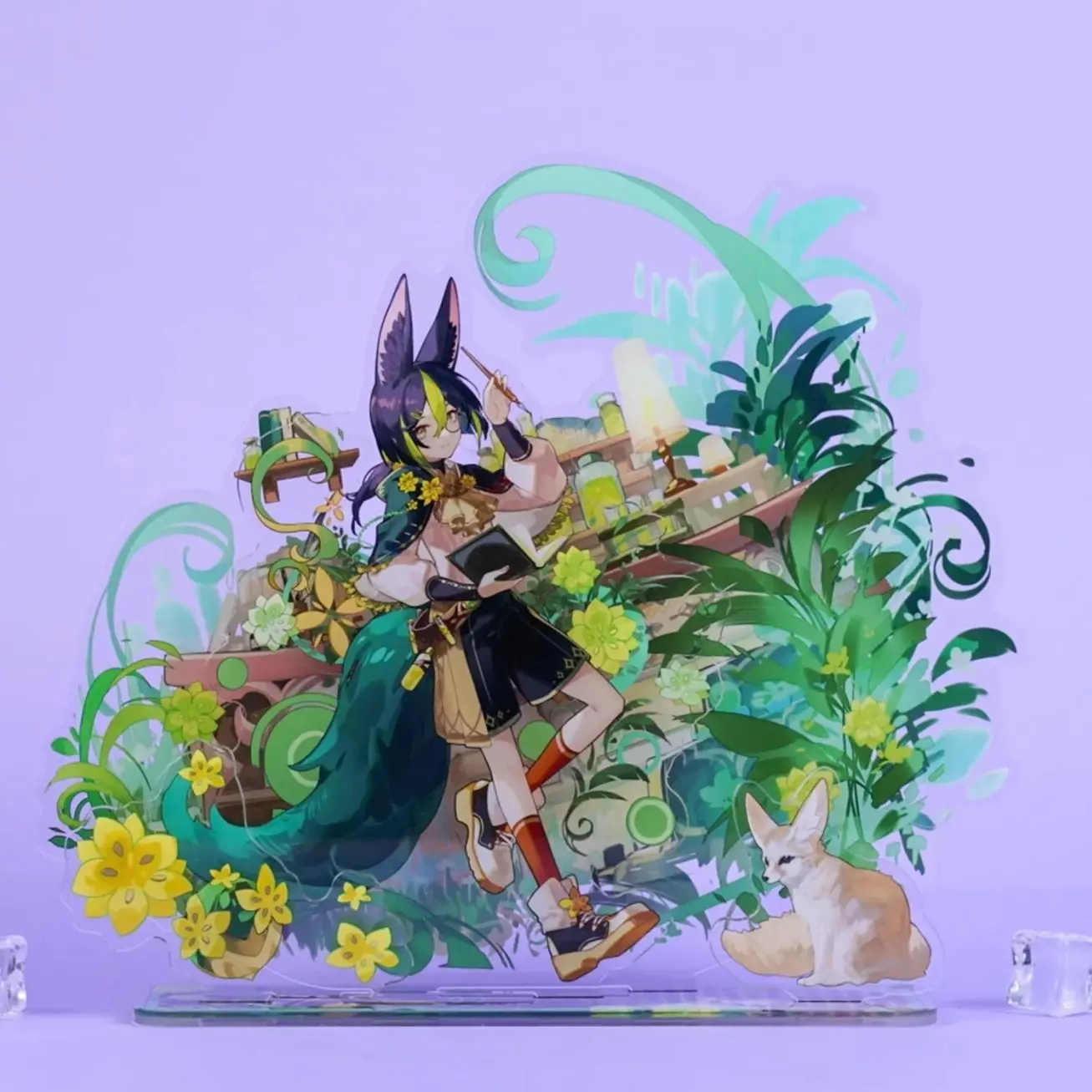 Genshin Impact Tighnari 21cm Multi-Layer Acrylic Standee - Sumeru Forest Scene Fandom Decor
