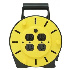 25 ft. 16/3 Multi-Outlet (4) Portable Extension Cord Reel Power Station