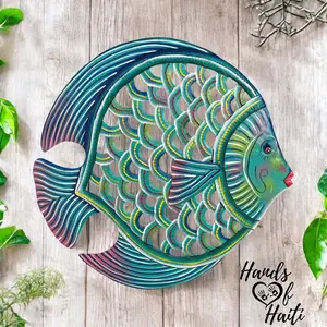 Fish 16" Recycled Oil Drum Aquarium Ocean Sea Life - Perfect for Home and Office Aquariums Can Be Used Indoor and Outdoor