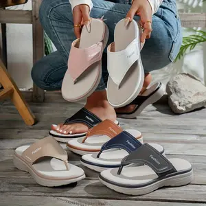 Women'S Fashionable And Comfortable Thick-Soled Flip-Flops Available in Multiple to Match Styles. Suitable Everyday Home Use, Commuting, And Light Outdoor Activities Like Walking., Women Shoes