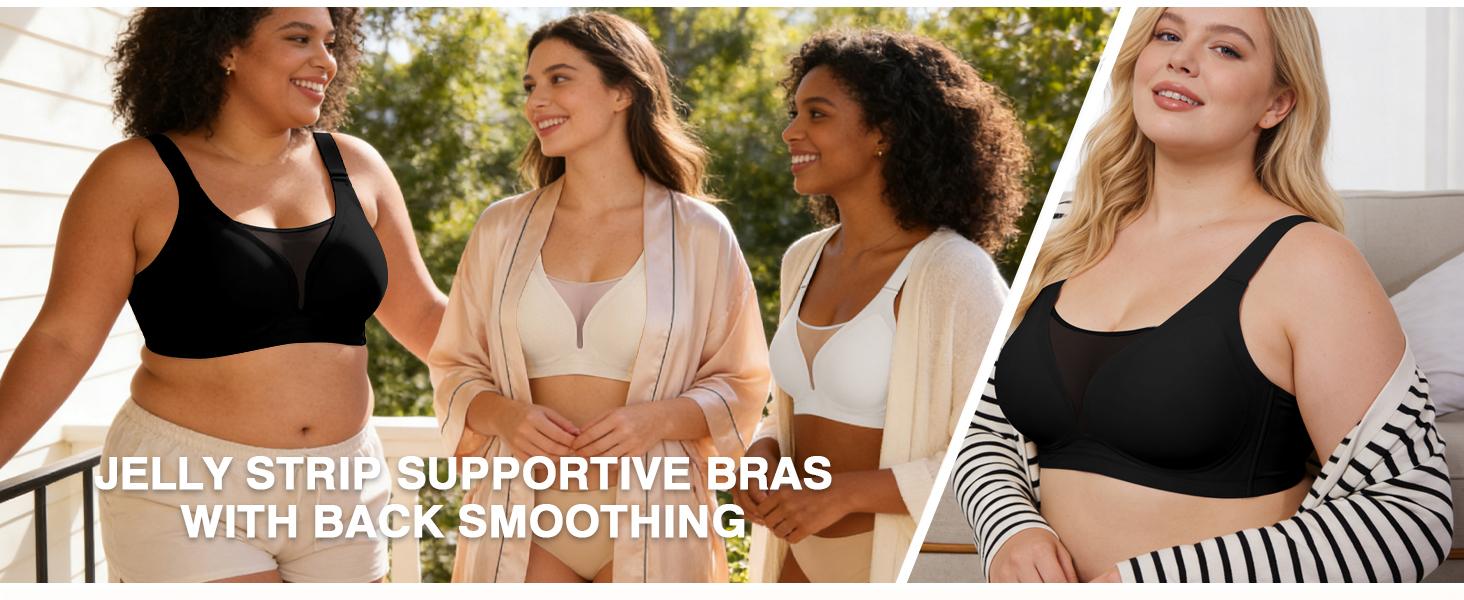 XEY [Womens Comfortable Deep V Everyday Bras] Wireless Bras Push Up Bralettes Seamless Tshirts Bras Lace Brassiere Fit Womenswear