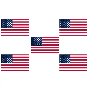 5 Pcs 3x5 Inch American Flag Sticker Decal for car, Truck, Window, Laptop, Phone, Tablet, Gift for July 4th, Happy Independence Day, Patriotic Flag, Birthday, Police, Military Veterans