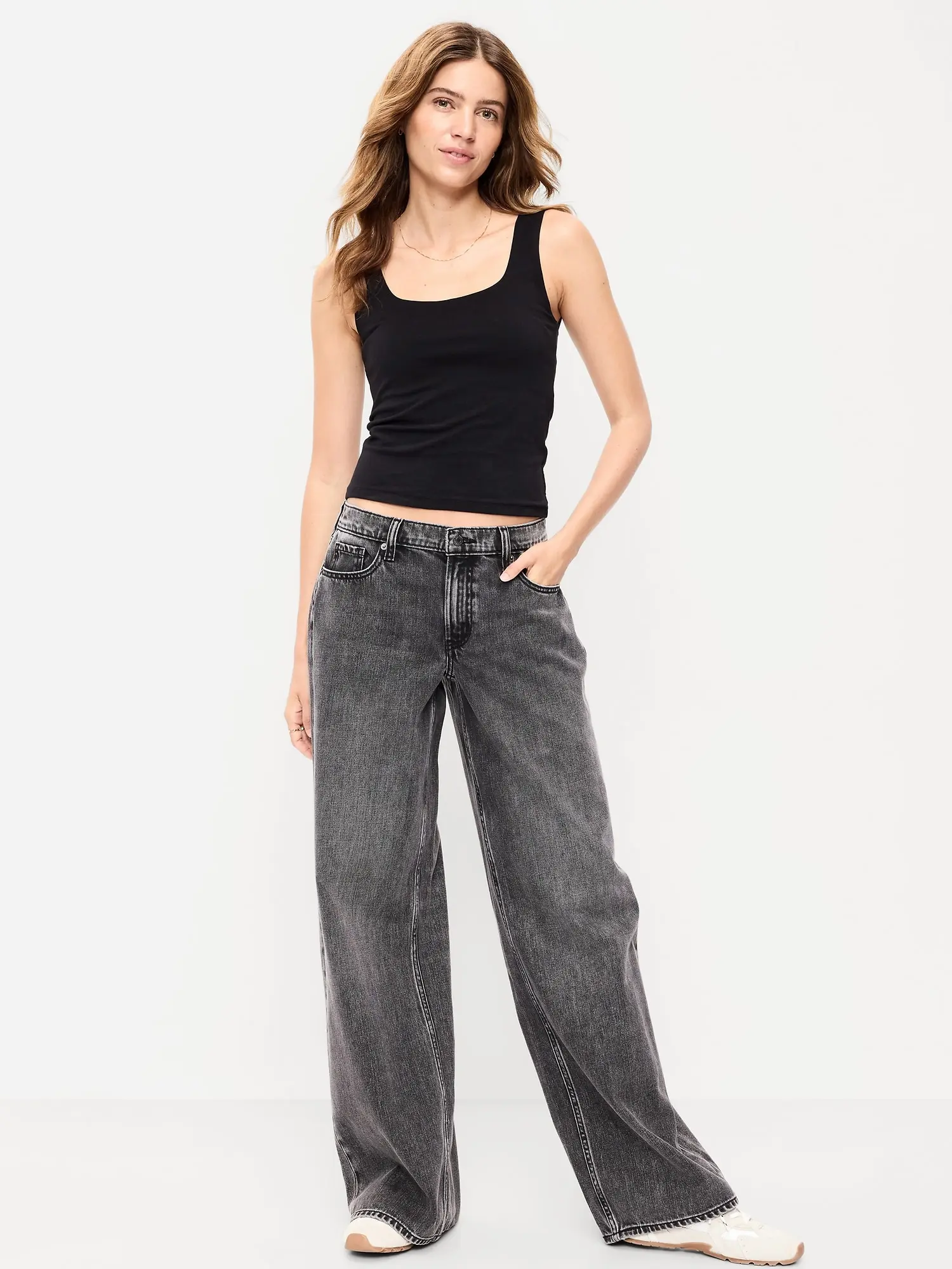 Old Navy Women's Low-Rise Baggy Wide-Leg Jeans