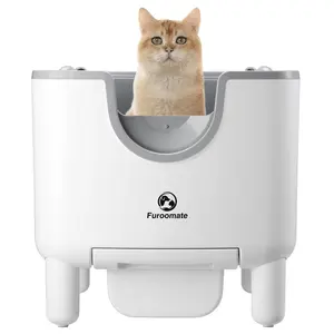Self-Cleaning Litter Box - Open-Top Automatic Cat Litter Box with Odor Control, Safety Features, and Easy Maintenance, Modular Design