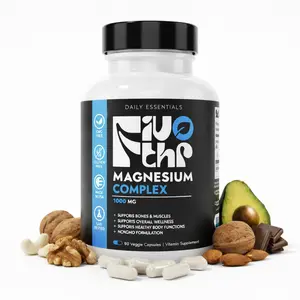 Fivothr Magnesium Complex 1000mg – 8 Forms of Magnesium (Glycinate, Citrate, Malate & Taurate) for Bone & Muscle Support, Energy & Recovery, Vegan Non-GMO, 90 Capsules