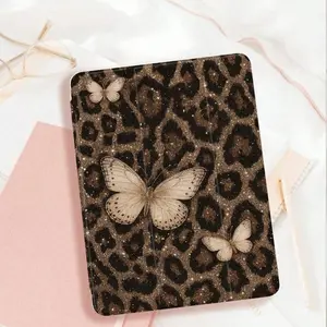 Leopard Print Butterfly Trifold iPad Case, Built-in Pencil Slot Auto Sleep/Wake, Anti-Slip Shockproof Durable Flip Stand, Multi-Design, Compatible with iPad 10th/11th Gen/10.2"/Pro 11" 2021/2020 & Galaxy Tab S9 FE+ 12.4", Unisex New Year Gift