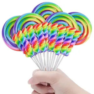 Swirl Lollipops Individually Wrapped Round Lollipops 12pk Rainbow Candy For Rainbow Party Favors Big Lollipop Giant Lollipop