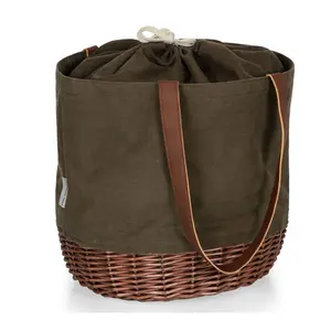 Picnic Time Coronado Canvas and Willow PicnicBasket Tote