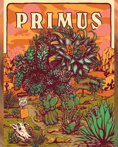 Retro Cactus Wall Art – Limited Edition Primus Tour Poster