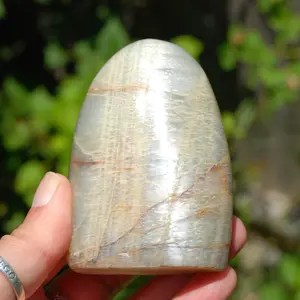 3.25in 310g Green Moonstone Garnierite Crystal Freeform Tower, India