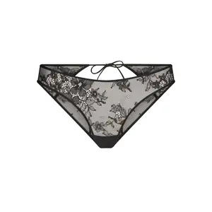 ULTRA FINE LACE PEEK-A-BOO BIKINI | ONYX