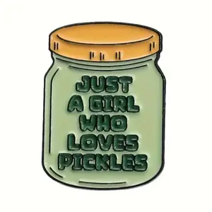 “Just a girl who loves pickles” enamel pin