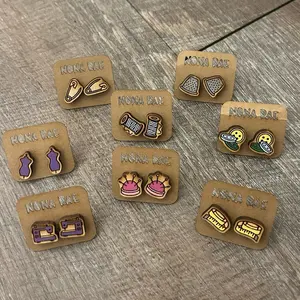 Sewing Earrings – Craft & Sewing Wooden Studs