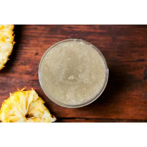 Papaya-Lada Cocoa Butter Exfoliating Scrub Organic Raw Sugar Apricot Shell Powder Vitamin E Coconut Oil Body Care Gentle Exfoliate