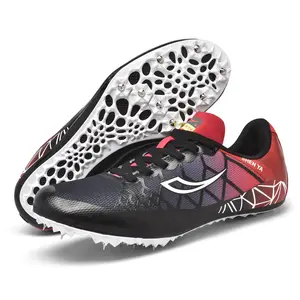 Track and Field Shoes Mens Womens Mesh Spikes Athletics Racing Running Shoes Track Race Jumping Sprint Running Nail Spikes Shoes Boys Girls