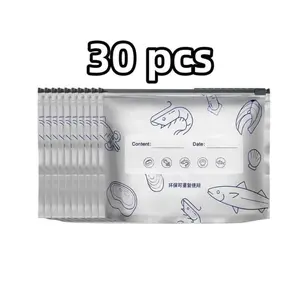 30pcs Heavy-Duty Reusable Aluminum Foil Bags Leakproof Airtight Zipper Pouches for Food Storage Meat Veggies Snacks Leftovers Eco-friendly Preservation