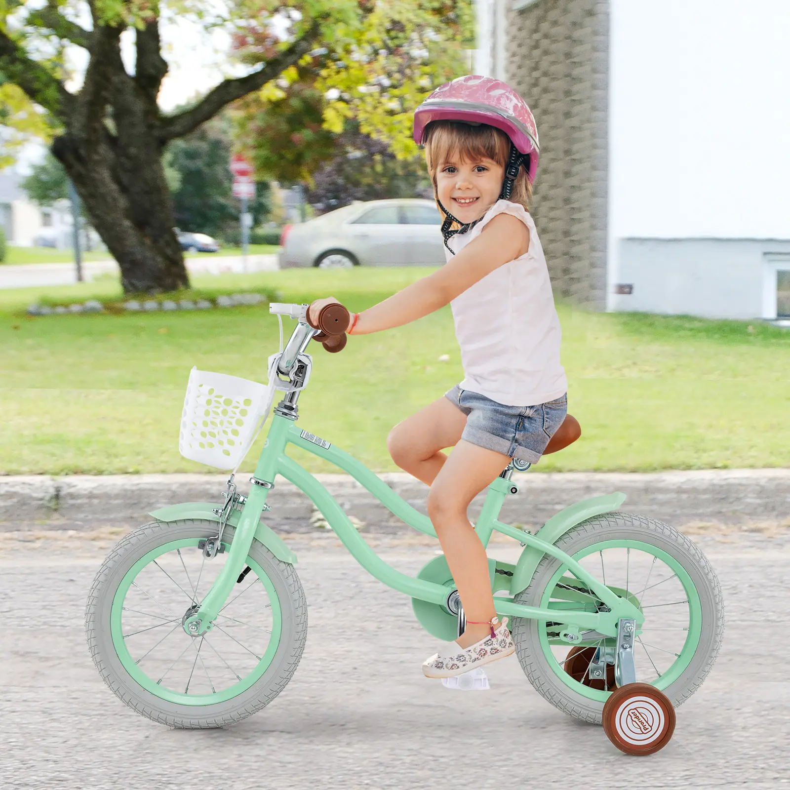 COSTWAY - 14 Inch Kids Bike with Adjustable Seat and Bell for Kids 3-8 Years Olds-14 inches