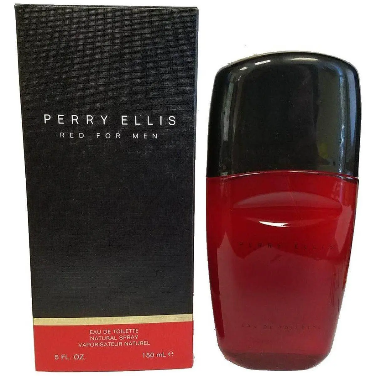 Perry Ellis Men's Red Eau de Toilette Fragrance, Intense Spicy Cologne Spray with Juniper, Red Leather & Amber Notes, 5.0 fl oz, Intense Perfume, Body Scent