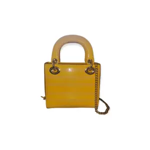 Yellow Trezher Monogram Small Tote