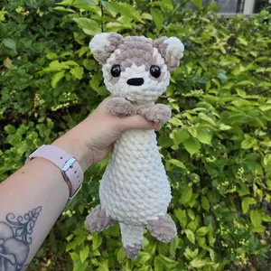 Crochet Ferret Plush Stuffed Animal Amigurumi