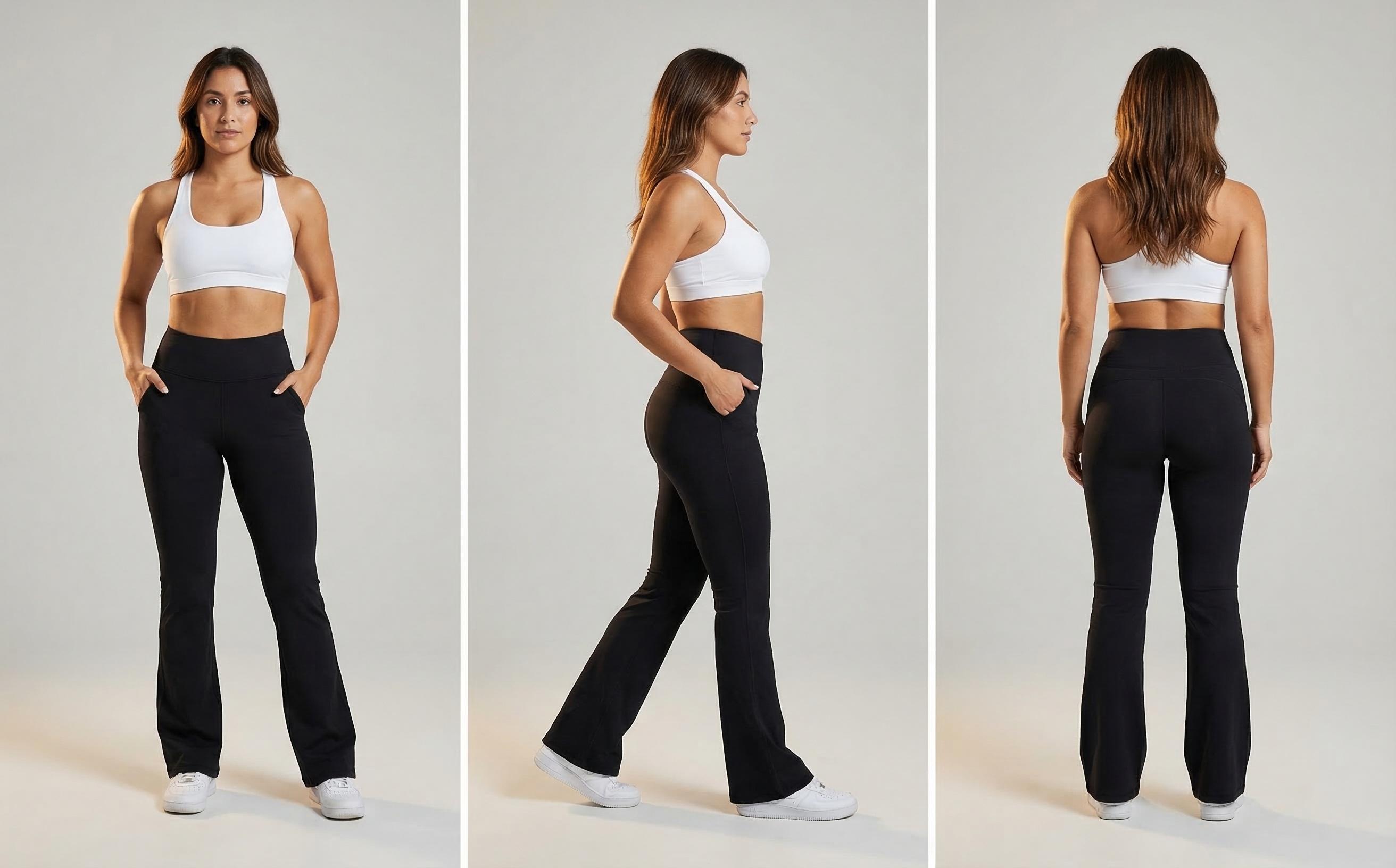 Women's High Stretch Micro Flare Sweatpants Soft Elastic Flare Yoga Pants Women's High Stretch Micro Flare Sweatpants Soft Elastic Flare Yoga Pants