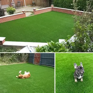 Artificial grass mat, dog pad, 6.5 x 33 ft — suitable for terrace, garden, balcony, indoor/outdoor use; includes drainage holes; durable plastic, pet-friendly design