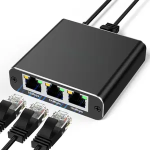 Ethernet Splitter 1 to 3 1000Mbps,  Internet  Splitter 1 in 3 Out High Speed  Network Gigabit for LAN RJ45 Port Router  Work with Cat5/5e/6/7/8